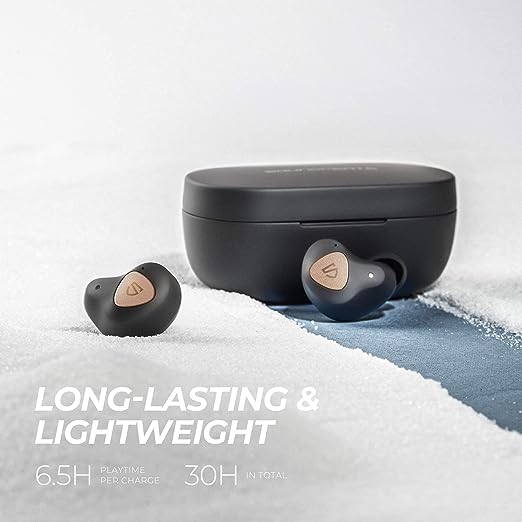 SOUNDPEATS TruEngine SE True Wireless Earbuds Bluetooth 5.0 in-Ear Headphones, Earphones Built-in Mic, 500 mAh Battery, 27 Hours Playtime, Qualcomm AptX HD Audio, IPX5 Sweat-Proof (Black) SOUNDPEATS TruEngine SE True Wireless Earbuds Bluetooth 5.0 in-Ear Headphones, Earphones Built-in Mic, 500 mAh Battery, 27 Hours Playtime, Qualcomm AptX HD Audio, IPX5 Sweat-Proof (Black)